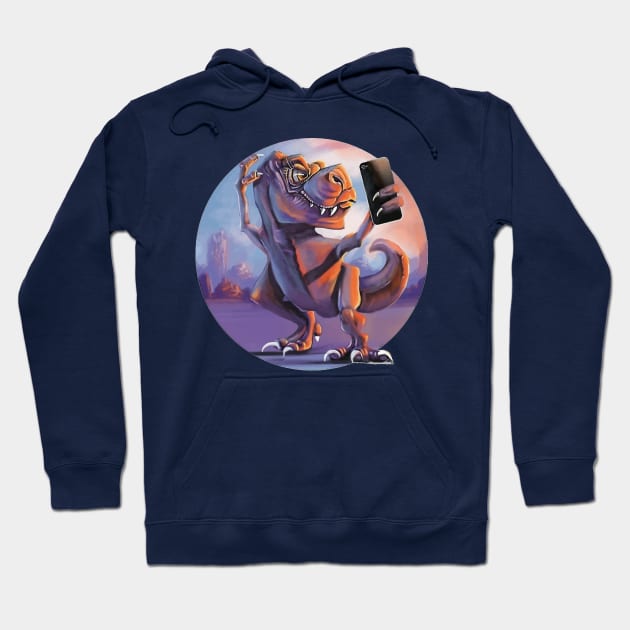 Tyrannoselfie Rex Hoodie by WorldDinosaurs